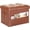 17"D x 13"W x 13"H-Light Brown, variant on Ottoman with Storage for Dorm, Upgraded 17" Height Folding Foot Rest, Beige