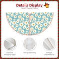 thumbnail image 3 of Bingfone Christmas Tree Skirt Mat Christmas Decoration Interior 30" -Daisy Floral A, 3 of 6