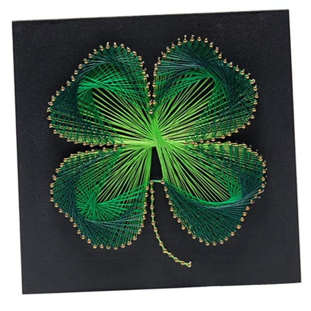 yuksok Art DIY Guirlande de Fleurs Chanceuses Vertes 4 Feuilles