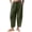 Army Green-womens beach pants, variant on Women's Loose Cotton Linen Harem Pants Solid Baggy Casual Pants High Waist Yoga Trousers with Pockets,Gray,XL