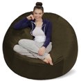 thumbnail image 2 of Sofa Sack Bean Bag Chair, Memory Foam Lounger with Microsuede Cover, Kids, Adults, 5 ft, Brown, 2 of 6