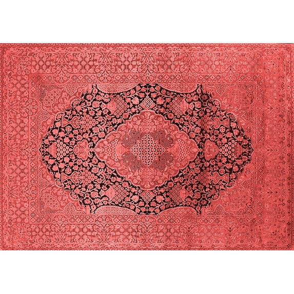 Ahgly Company Indoor Rectangle Oriental Red Industrial Area Rugs, 2' x 5'