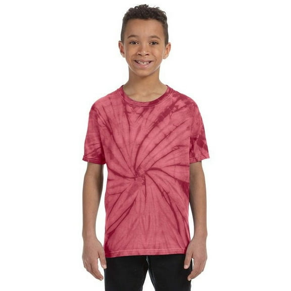 Youth 5.4 oz 100% Cotton Spider T-Shirt SPIDER CRIMSON L