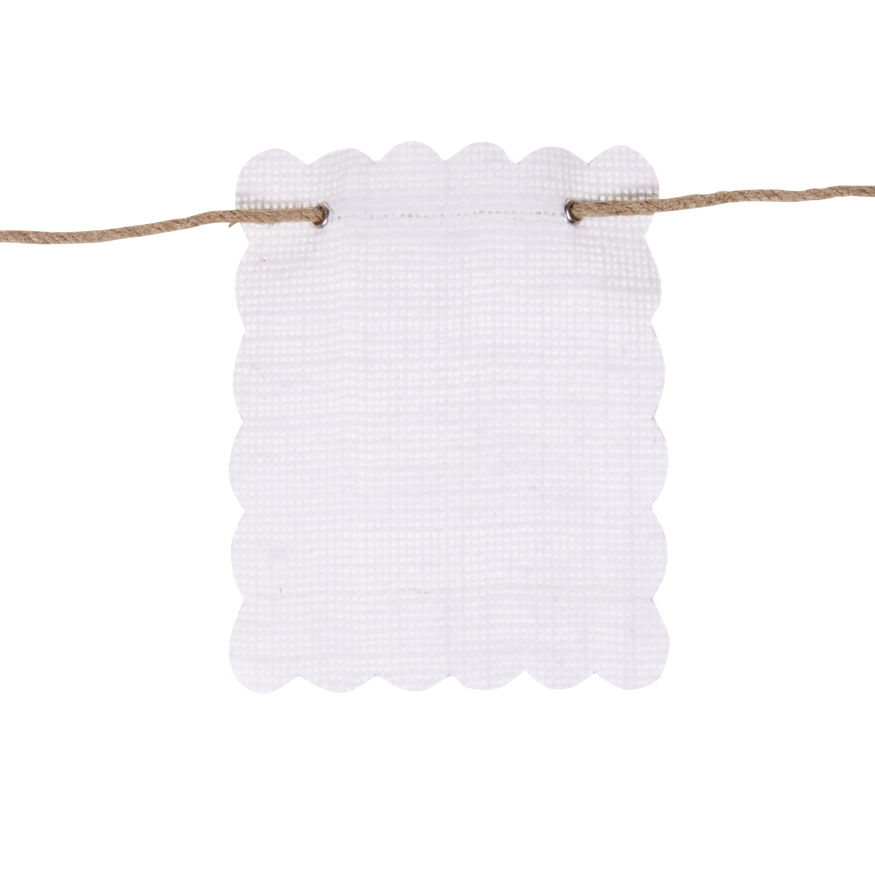 Love, Laugh, Craft White Party Banners, Ribbon, 15 Count 0.12" x 5.75"