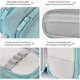 thumbnail image 5 of Portable Large Capacity Pencil Case 3 Compartments Portable Pencil Pouch Large Canvas Storage Bag for Boys Girls Adults Students Business Office (1 Pa, 5 of 5
