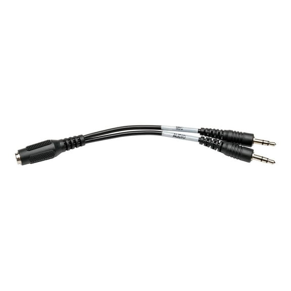 Tripp Lite P318-06N-FMM 6" Audio Headset Splitter Adapter 4 Position 2x 3 Position 3.5mm Female to Male