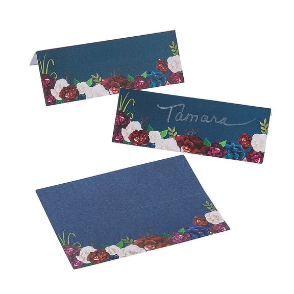 Bold Floral Placecards (50 Pc) - Party Supplies - 50 Pieces