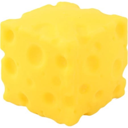 ALK Slow Rising, Soft Squishy Cute Square Cheese Shaped Stress Ball, Yellow (1 Piece)