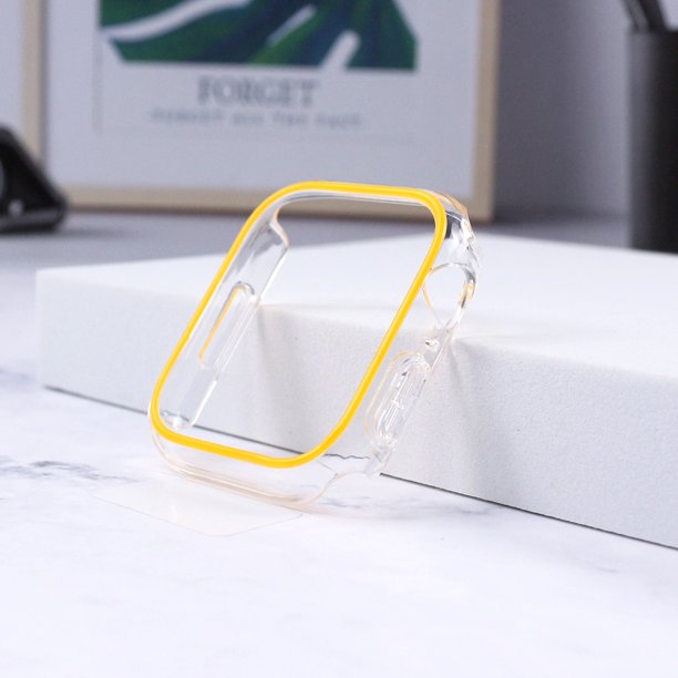 Marco de la caja luminosa Cubierta de la carcasa del reloj para iWatch 6 5 4 SE 40 mm (Amarillo) Likrtyny Para estrenar