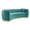 Teal, variant on Maklaine Curved Performance Velvet Stainless Steel Sofa in Black