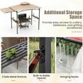 thumbnail image 5 of Gymax 11 x 5 FT Grill BBQ Gazebo w/ Side Awning Double-Tiered Top 2 Side Shelves Beige, 5 of 10
