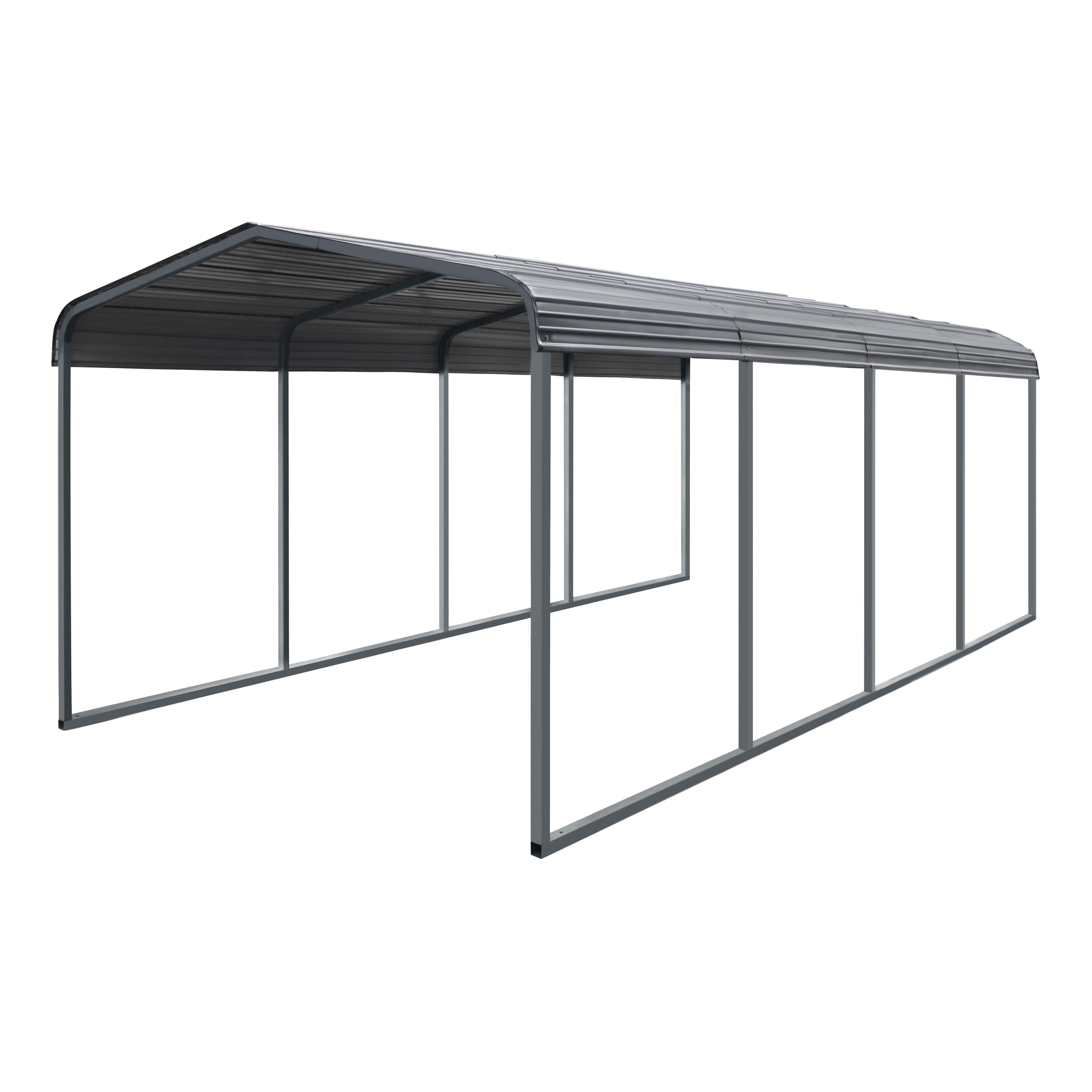 Veikous Outdoor Metal Carport, 12' x 20' x 9' Heavy Duty Garage Car