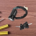 thumbnail image 2 of KAKOWELY start key ignition key 2pcs Ignition Key Switch With Wiring For Motorcycle Atv Scooter Compatible With Various Models Replacement Part15.35"X1.38"X1.38", 2 of 4