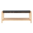 thumbnail image 3 of NPD Furniture Marco Faux Leather Bench in Black, 3 of 13
