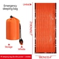 thumbnail image 2 of Sac de Couchage Essentiel de Camping - Couverture Thermique Portable Légère 120g pour Camping, Randonnée et Préparation de Catastrophe (7x3ft) avec Sifflet et Sac de Rangement, Design Imperméable et Coupe-Vent, 2 of 4