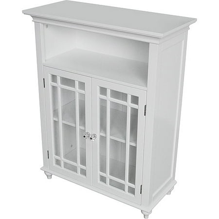 heritage double door floor cabinet, white - walmart