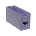 thumbnail image 5 of Household Essentials 2-Pack of Drawer Organizers, Sturdy Chipboard With Soft Polyester Cover, Handy and Fashionable Organization Solution, 3” H x 4” W x 12” D, Iris, 5 of 9