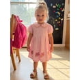 thumbnail image 6 of BemeyourBBs Toddler Baby Girl Back to School Dress Kids Kindergarten Outfits Little Baby Girl Summer Pleated Dress School Bus Embroidery Doll Collar Puff Short Sleeves A Line Dress, 6 of 9