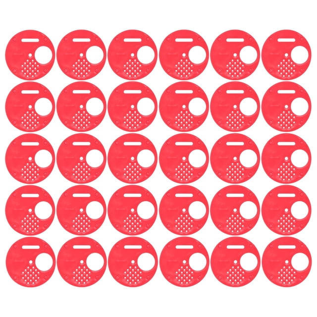 30 discos de entrada para puerta de colmena, de plástico, redondos, para ventilación de salida, accesorio para apicultura, color rojo