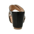 thumbnail image 4 of Journee Womens Rayna Wedge Heel Slip On Sandals, 4 of 10