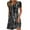 Black, variant on Sundress for Women, Crew Neck Short Sleeve with Ruffle & Cutout, Vacation Mid-Length Dress Mint Green, L