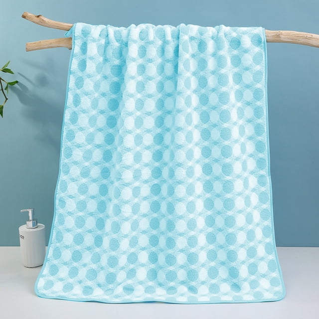 Accesorios de baño Toalla de vellón de coral con rejillas redondas pequeñas Toalla de secado rápido y fuerte absorción de agua Suave Cálida y cómoda Sin pelusa ni decoloración Toallas sanitarias