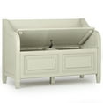 thumbnail image 5 of Simpli Home Connaught SOLID WOOD 42 inch Wide Transitional Entryway Storage Bench in Antique White, 5 of 13