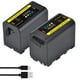 thumbnail image 1 of Paquete de 2 Baterías Tectra NP-F750 Sony Negro con Cable Micro USB, 1 of 9