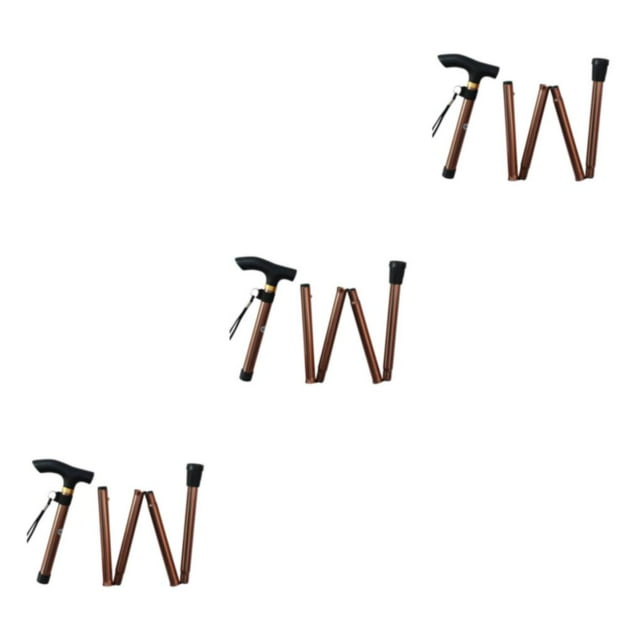 Minnieouse Muletas de aleación de aluminio, muletas plegables, bastones para caminar, accesorios de senderismo a prueba de golpes, bastones Type7 NO7
