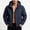 Blue, variant on Men’s Fashion Outdoor Hooded Shell Jacket Adjustable Hood Drawstring Waterbreaker Outdoor Hiking Cycling
