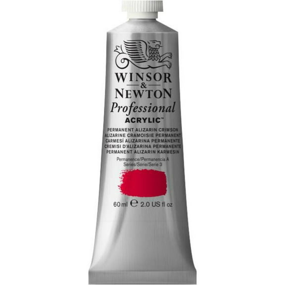 Winsor & Newton Artists' Acrylic Color, 60ml Tube, Permanent Alizarin Crimson