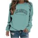 thumbnail image 2 of Puntoco Sudadera de invierno de manga larga con cuello redondo y estampado de letras para mujer Puntoco Puntoco-9059, 2 of 4