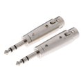 thumbnail image 1 of 2pcs Adaptador Descripción de Rendimiento de Producto d Metal 6.35mm Sonido Estéreo Enchufe Hugo Adaptador de audio XLR, 1 of 8
