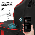 thumbnail image 5 of MoNiBloom Video Gaming Chair with Massage, Racing Gaming Chair with Bluetooth Speakers, Computer Chair with Adjustable Backrest and Footrest, Red, 5 of 11