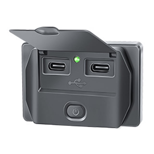 SPRING USB Fast Charger with LED Light Power Outlet for 12V 24V Car Motorcycle RV Boat Green light