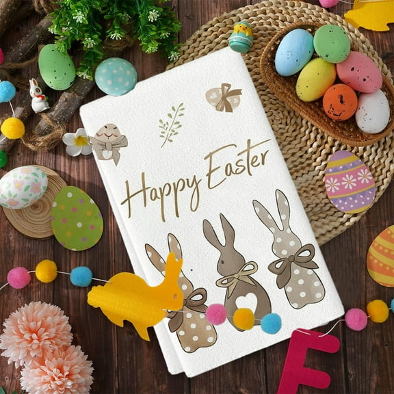 Easter Polyester Platter Towel Kitchen Rag Easter Towel
