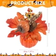 thumbnail image 4 of Clearance Under $1 Orange Autumn Pumpkin and Maple Leaf Table Centerpiece 7.8in, 4 of 5