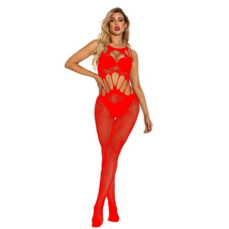 

muxika Sexy Perspective Lingerie for Women Hollow Out Net Lingerie One Piece Underwear Sleepwear Women s Lingerie for Play Valentine s Day Gifts for Girlfriend
