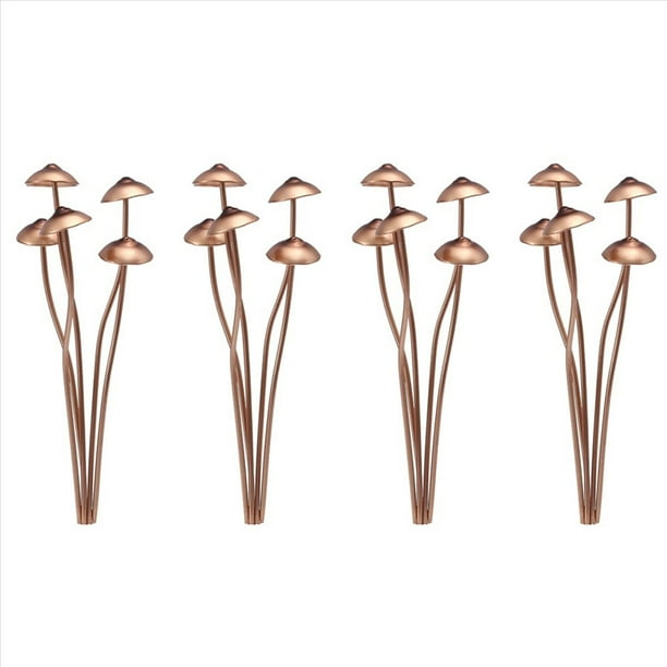 4X Estacas de Jardín Decorativas de Metal con Forma de Seta, Perfectas para Decoración de Al Aire Libre y para Agregar A Su Decoración de Flores de Metal Al Aire Libre
