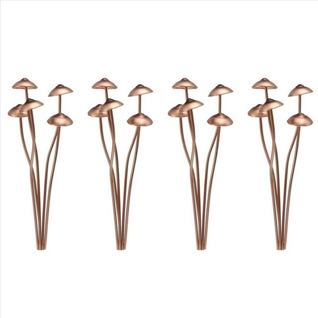 4X Estacas de Jardín Decorativas de Metal con Forma de Seta, Perfectas para Decoración de Al Aire Libre y para Agregar A Su Decoración de Flores de Metal Al Aire Libre