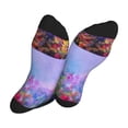 thumbnail image 5 of KLL Colorful Purple Cosmos Flower Print Cool Socks Men's Women's Crew Socks Funny Crazy Novelty Stockings, 5 of 7