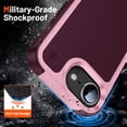 thumbnail image 2 of JTCASES for iPhone 7 Case, Hybird PC TPU Anti-slip, Shockproof  Bumper, Military Drop Resistant, Rugged Heacy Duty Full Body Protective Shell for iPhone 7, Slim Fit for Girls Men, Rose, 2 of 8