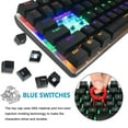 thumbnail image 6 of AK33 Gaming Keyboard and Mouse Combo, 82 Key Backlight Mechanical Gaming Keyboard,65G Lightweight Honeycomb Mouse with 12000DPI Programmable, Mouse Pad for PC Gamer -Black/Blue Switch, 6 of 8