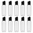 thumbnail image 1 of Uxcell 10PCS Botellas Vacías de Plástico con Tapas Negras de Disco, Botella de Tamaño Pequeño para Viaje de 2oz/60ml, Clara, 1 of 6
