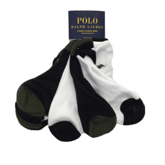 Ralph lauren Polo Classic Sport, Cushioned Comfort Sole, 6 Pairs, Multicolor