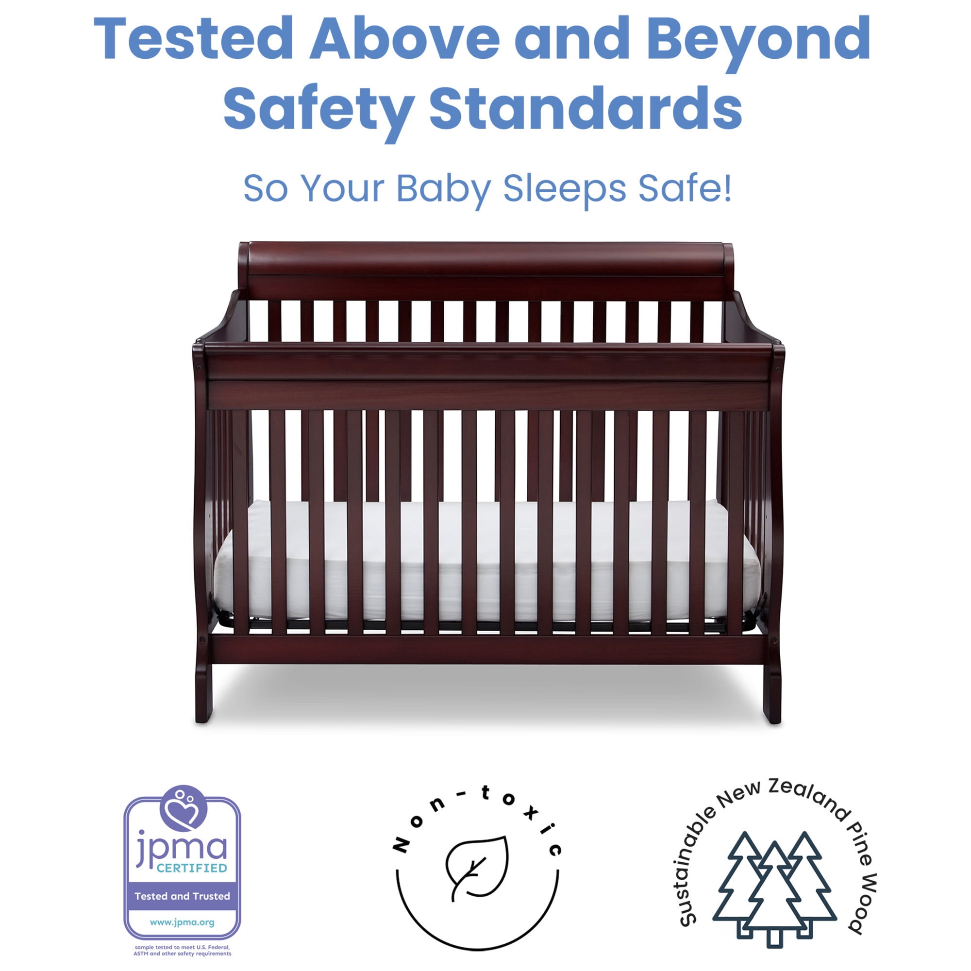 Delta Children Canton 4 In 1 Convertible Crib Gray Walmart Com