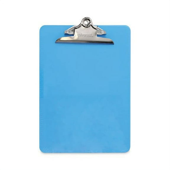 2PK Universal Plastic Clipboard with High Capacity Clip, 1.25" Clip Capacity, Holds 8.5 x 11 Sheets, Translucent Blue (40307)