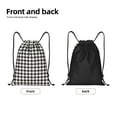 thumbnail image 2 of Yiaed Houndstooth Black And White Print Drawstring Bags Drawstring Backpack Bulk String Back Pack Gym Sport Bag-Medium, 2 of 5