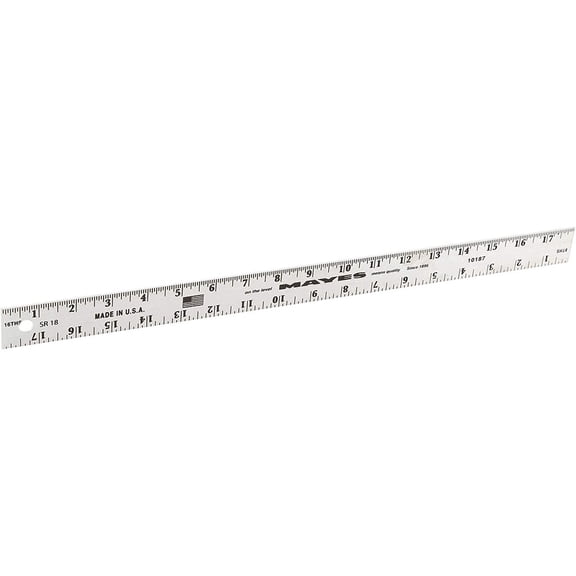 Mayes Silver Ruler, 18 in