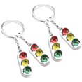 thumbnail image 2 of 4 Pcs Porte-Clés Créatif Lumière de Circulation Pendentif Anneau Porte-Clés en Acier Inoxydable, 2 of 7